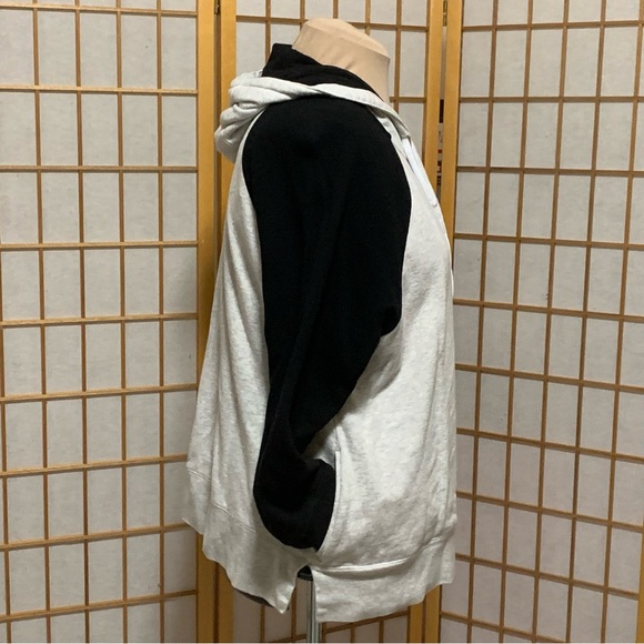 Calvin Klein Performance full-zip hooded sweatshirt in black and gray, size 3X - Picture 3 of 7